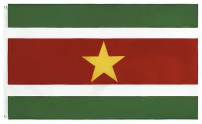 Produktbild von Surinamesische Flagge – Flagge von Surinam – 150/90 cm – Sternflagge – Landesflagge – Weltmeisterschaft – Europameisterschaft – Polyester – CHPN