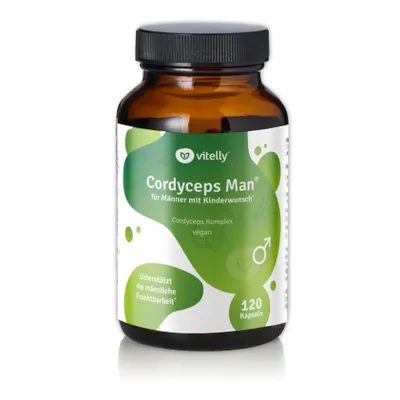 Produktbild von Cordyceps Man – 120 Kapseln – Cordyceps Komplex mit Maca, Ginseng, Zink & Selen – Männer, Energie & Wohlbefinden