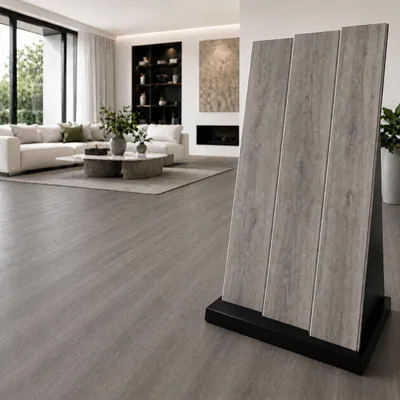 Produktbild von Klickvinyl, Vinylboden Eiche, Wasserfest, Bodenbeläge, 4mm SPC + 1mm Unterlage, 1 m², KI-generiertes Bild