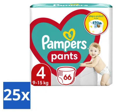 Zdjęcie produktu dla 25 sztuk pieluch jednorazowych Pampers Pants, rozmiar 4, dla dzieci ważących 9–14 kg – opakowanie ekonomiczne