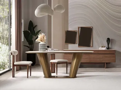 Produktbild von Esstisch mit 6 Stühlen Set Esszimmergruppe Küchentisch Sideboard Spiegel