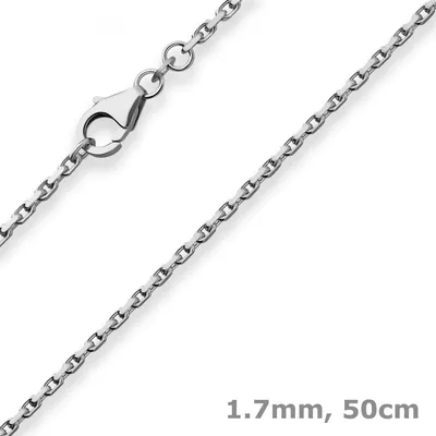 1-7mm-Ankerkette-diamantiert-aus-925-Silber-rhodiniert-50cm