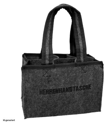 Produktbild von Filzhandtasche für 6 Flaschen Herrenhandtasche Männerhandtasche Sixpack Tasche