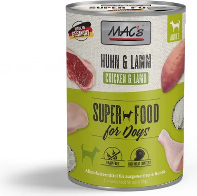 Produktbild von MAC's DOG - Dose 6x400g  |  Hühnchen & Lamm