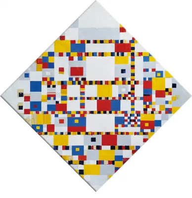 Obrázok produktu pre Piet Mondrian Kunstdruck Bild - Victory Boogie Woogie, 1944 (100 x 100 cm)