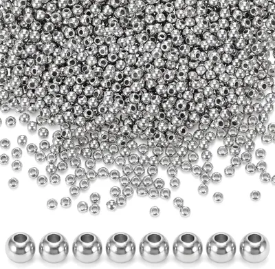 Image de Perles à écraser de 3 mm, 3000 pièces, blanches, pour la fabrication de bijoux
