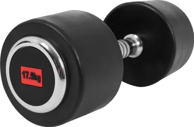 Produktbild von GORILLA SPORTS® Kurzhanteln - Einzeln, 17,5 kg, aus Gusseisen, Gummiert, Griff gerändelt, rutschfest - Rundhanteln, Kurzhantelset, Hantel Set, Gewichte, Dumbbells