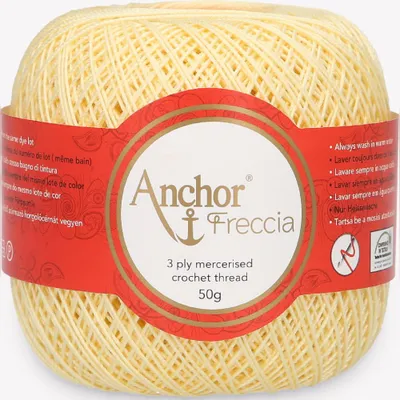 Immagine prodotto di Anchor Freccia 12 – filo di cotone mercerizzato per uncinetto sottile (Colore 00300)