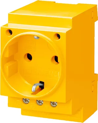 Produktbild von Siemens EINBAUSTECKDOSE VDE GELB, IP20, 230 V, 86 g, 95 mm, 50 mm, 82 mm