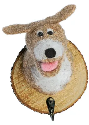 Image de Omgoods - Crochets muraux décoratifs amusants en forme de têtes d'animaux - Décoration murale en bois avec feutre