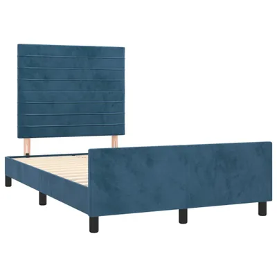 Immagine prodotto di Maison Exclusive - Struttura letto senza materasso, blu scuro, 120x190 cm, velluto
