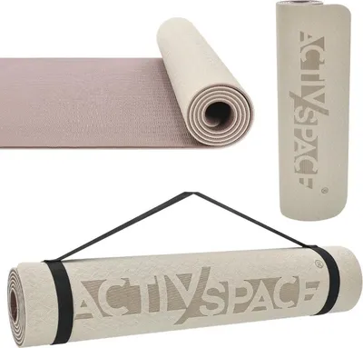 Produktbild von TPE-Matte für Fitness- und Yogaübungen, Schaumstoffmatte – braun – 0,6 cm
