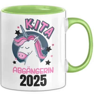 Produktbild von Trendation - Kita Abgängerin 2022 Schulstart Tasse Geschenk Mädchen Einschulung Schulanfang Erster Schultag Idee (Grün)
