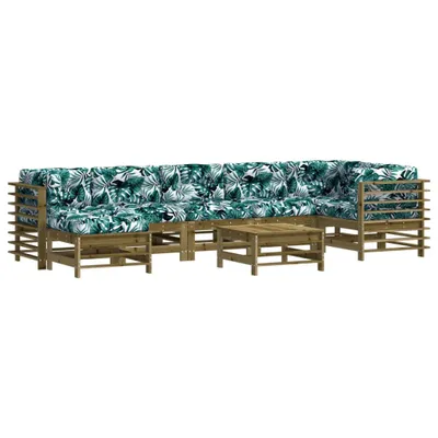 Immagine prodotto di vidaXL Set da giardino da 8 pezzi con cuscini Legno di pino impregnato
