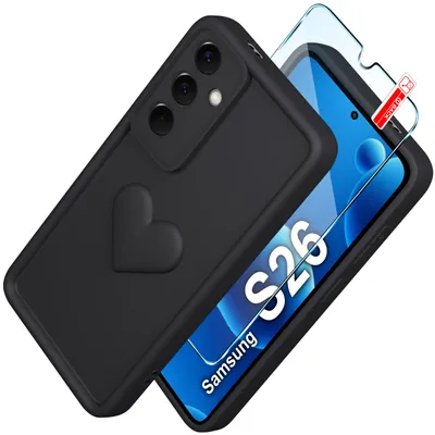 Zdjęcie produktu dla Etui Do Samsung S26 Silikonowe Matowe Serce + Szkło Ochronne 9H