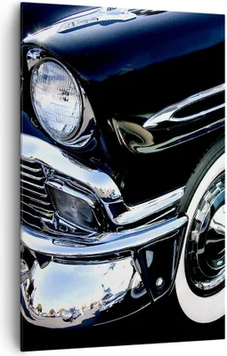 Produktbild von Bild auf Leinwand - Leinwandbild - Einteilig - Auto Chrom Kuba - 80x120cm - Wand Bild - Wanddeko - Wandbilder - Leinwanddruck - Kunstdruck - Wanddekoration - Leinwand bilder - Wandbild - PA80x120-1451