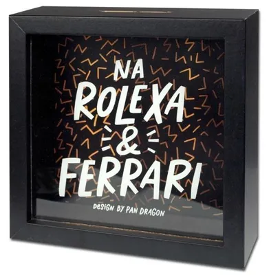 Produktbild von Spardose der Serie Home 2-Rolex, gefertigt aus MDF und Glas, mit Maßen 15 x 15 x 5 cm