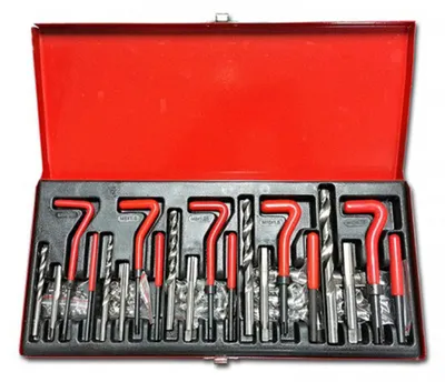 Immagine prodotto di Set di elicoidi da M5-M12 per riparazione dei filetti, kit riparazione per filettature, kit di riparazione per filetti, 131 pezzi