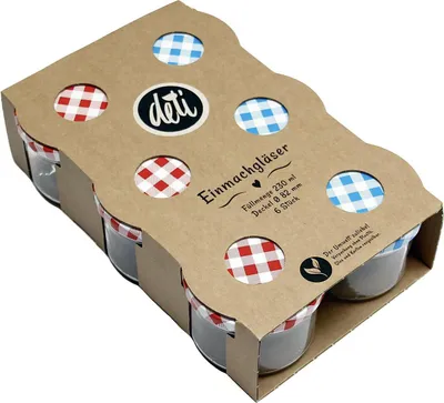 Produktbild von Deti Einmachglas 230 ml mit TO-Deckel Ø82 mm 6er Tray