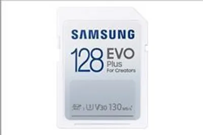Obrázok produktu pre Samsung EVO Plus, 128 GB, SDXC, UHS-I, 130 MB/s, Class 3 (U3), V30