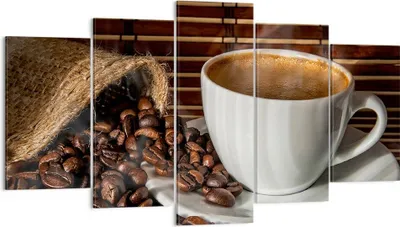 Produktbild von Bild auf Leinwand - Leinwandbild - Aroma Kaffee Getreide - 160x85cm - Wand Bild - Wanddeko - Leinwanddruck - Bilder - Kunstdruck - Wanddekoration - Leinwand bilder - Wandkunst - EA160x85-2382