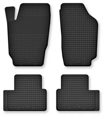 Image de Tapis de sol en caoutchouc pour Saab 9-5 I Y3SE 1997-2005 (berline/break) – 4 pièces, noirs, semi-universel, adapté