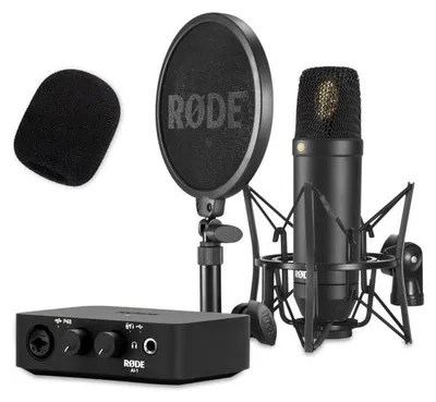 Image de Microphone Rode NT1-Kit : microphone de studio avec interface AI-1 et filtre anti-pop