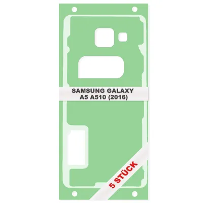 Produktbild von 5x Samsung Galaxy A5 A510 2016 Akkudeckel Klebefolie Kleber Backcover Rahmen Adhesive Dichtung Batterie Streifen Glue