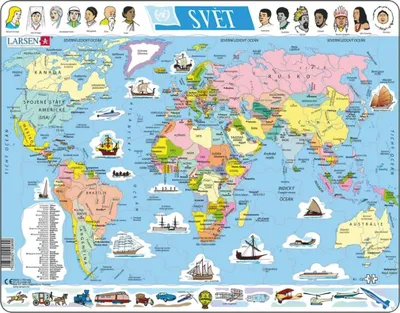 Obrázok produktu pre Puzzle 107 Politická mapa sveta