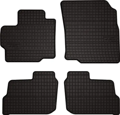 Produktbild von Gummifußmatten passend für Mitsubishi Space Star II (Schrägheck, Bj. 2013-) – schwarz, passgenau, mit Befestigungen set 4 Stk. - Gummi-Automatten