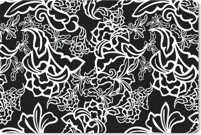 Produktbild von MuchoWow® Mauspad Mousepad Muster - Blume - Schwarz und Weiß 27x18 cm - Mousepads - Maus Mat - Pad - Mausunterlage - Büroartikel - Desk Matten
