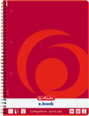 Produktbild von 5x Herlitz Collegeblock / DIN A4 / Spiralblock / kariert / 80 Blatt