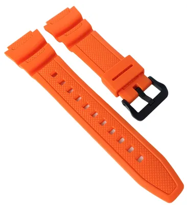 Produktbild von Casio Collection Uhrenarmband 16mm Resin orange W-218H-4B2VER, W-214H