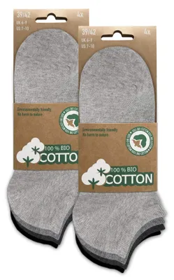 Productafbeelding van BIOBASICS Heren- en dameskousen, 100% biologisch katoen, sneakersokken, korte schacht (8 paar)