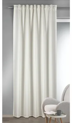 Produktbild von Fertigschal verdeckte Schlaufen "Louis" - Größe (HxB): 175x135cm Farbe: Weiß