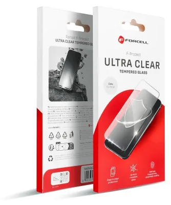 Obrázek produktu pro Tvrzené sklo Forcell Ultra Clear - vhodné pro Iphone 13 Pro / 14 černé