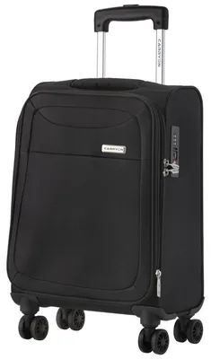 Produktbild von CarryOn Air Weicher Handgepäck Koffer 55cm - 41 liter Handgepack S Trolley Erweiterbar mit TSA - Rollkoffer frontfach - Schwarz