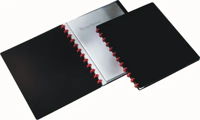 Produktbild von Ringmappe Duralook Easy 20 Sichthüllen PP A4 schwarz Packung mit 8 Stück