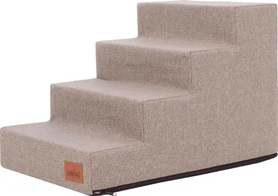 Produktbild von Hobbydog Hundetreppen Inari, Für kranke und ältere Tiere, Einganshilfe, Rampe Zwei Größen - 4 Stufen - 60 x 40 x 40 cm [Größe: L] - Cappuccino
