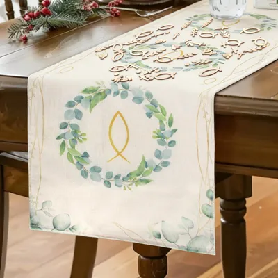 Kommunion-Deko-Set: Tischdecke + 100 Fisch-Deko