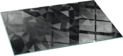 Produktbild von Glasbodenplatte für 120x60 cm – Kaminofen – Kaminplatte Glas – Schutzglas – Funkenschutzplatte –Glasbodenplatte Feuerfeste – Hitzeschutzplatte – Bodenschutz aus Glas – Dreidimensionale Geometrie