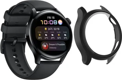 Zdjęcie produktu dla etui 2w1 ze szkłem dla Huawei Watch GT 2 PRO (czarny)
