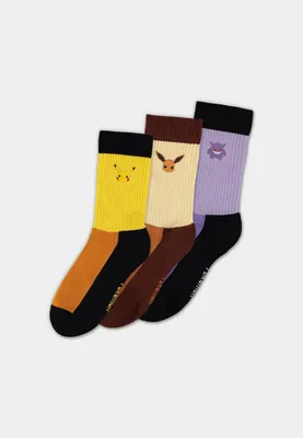 Produktbild von Pokémon Socken 3er-Pack Starter Pokémon 39-42