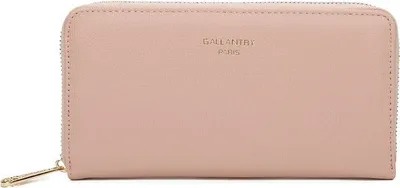Image de Portefeuille en simili-cuir pour femmes avec fente, espace pour l'argent, les cartes et le téléphone portable, élégant et pratique en rose