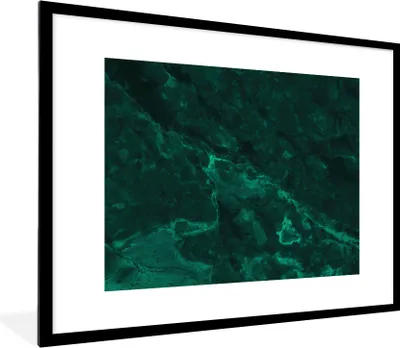 Produktbild von MuchoWow® Gerahmtes Poster Marmor - Limette - Grün - Strukturiert - Marmoroptik 80x60 cm - Poster mit Schwarzem Bilderrahmen Wandposter Rahmen Foto Bilder - Schlafzimmer-Dekorationen - Fotoposter