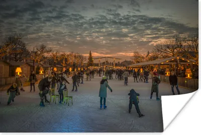 Produktbild von MuchoWow® Poster Weihnachten - Weihnachtsbeleuchtung 180x120 cm - Fotoplakat