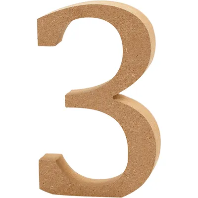 Produktbild von Creativ Company 56394, Deko-Zahl, Holz, Holz, 80 mm, 1,5 cm, 1 Stück(e)