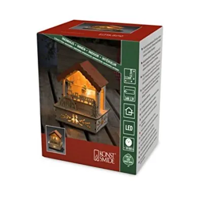 Produktbild von Konstsmide 2821-100, Leichte Dekorationsfigur, Holz, IP20, 3 Glühbirne(n), LED, 0,06 W