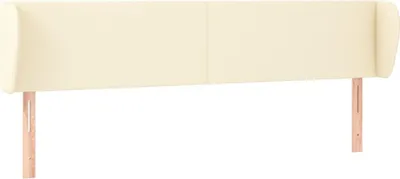Imagen del producto de vidaXL Cabecero con orejas, color crema, 163x23x78/88 cm, fabricado en cuero sintético