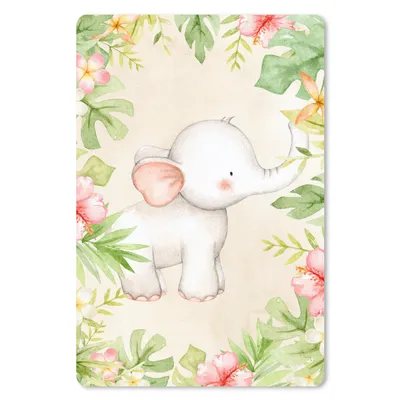 Produktbild von MuchoWow® Mauspad Mousepad Elefant - Dschungel - Aquarell 40x60 cm - Mousepads - Maus Mat - Pad - Mausunterlage - Schreibtisch Accesoire